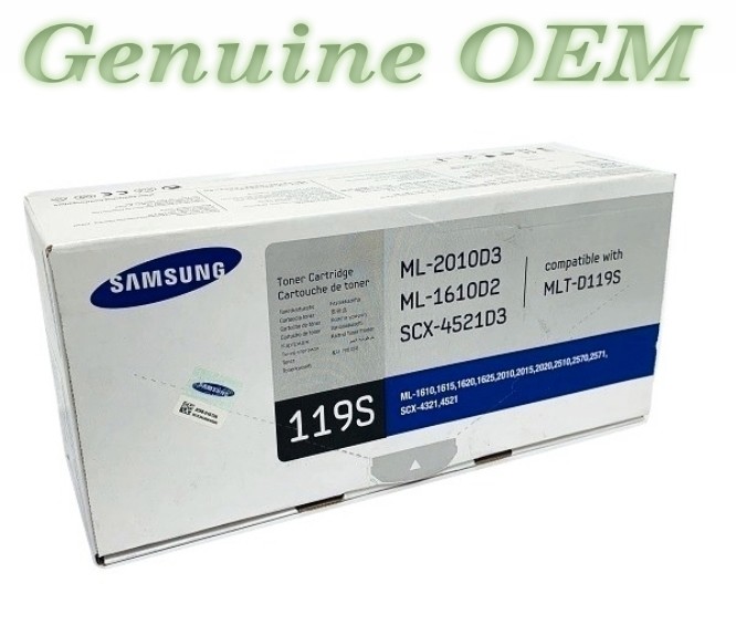 MLT-D119S/SU864A Original OEM Samsung D119S Toner, Black Genuine Sealed