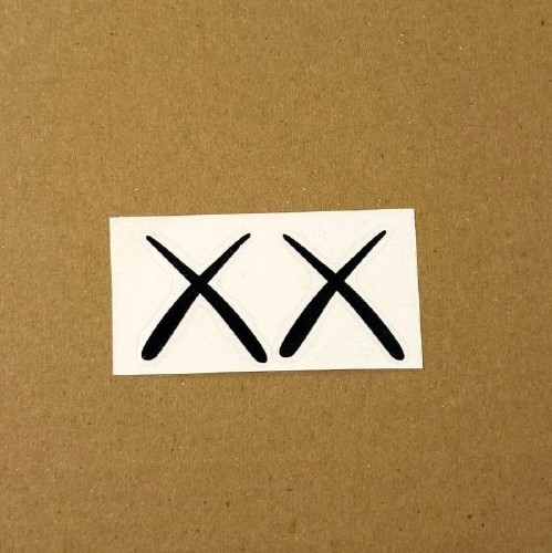 1 Pc for Kaws Figure Vinyl Sticker Logo Decal Label 35mm x 70mm
