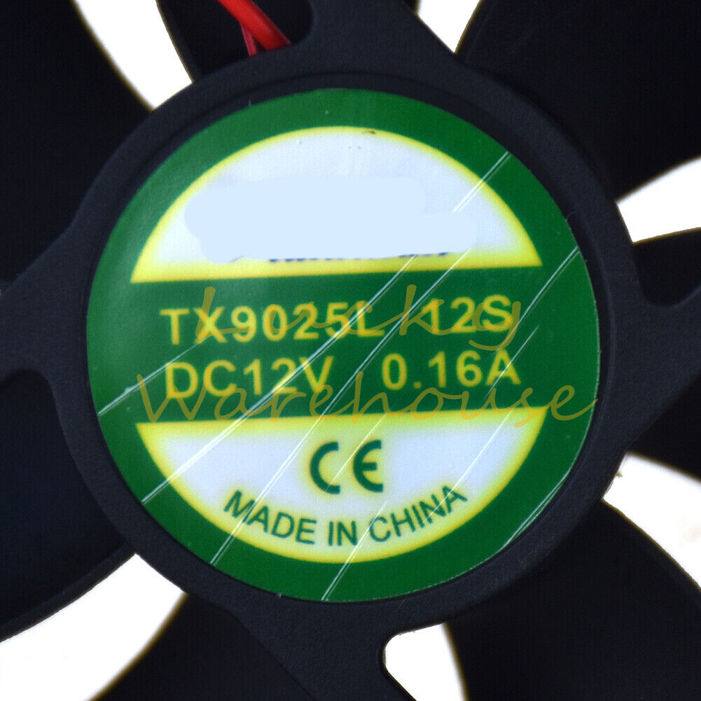 Qty:1pc Cooling Fan 2Pin For Tianxuan TX9025L12S 90*90*25mm 12V 0.16A~