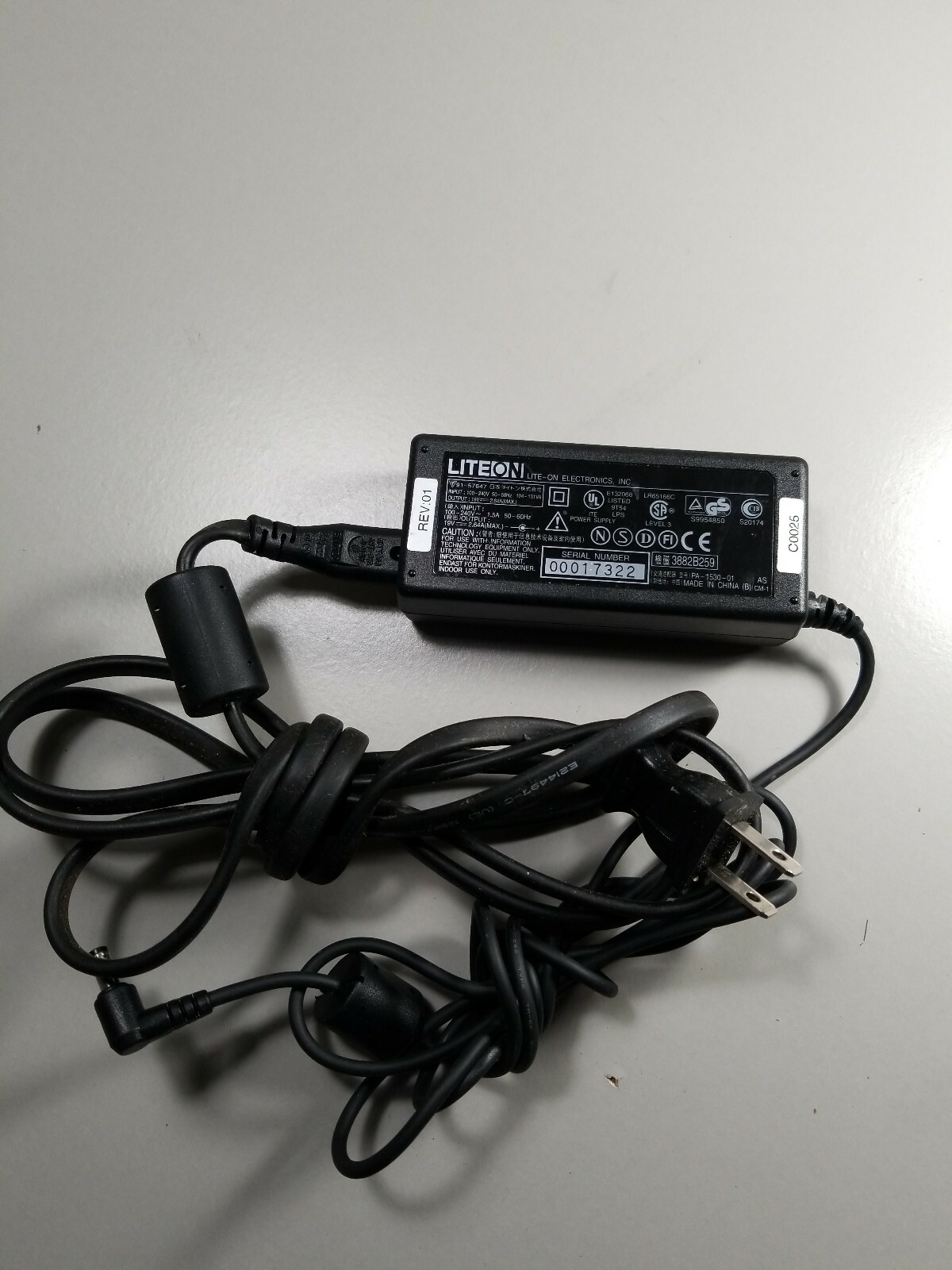 GENUINE Liteon PA-1530-01 Laptop AC POWER SUPPLY ADAPTER 18.5V 2.7A 50W #C1