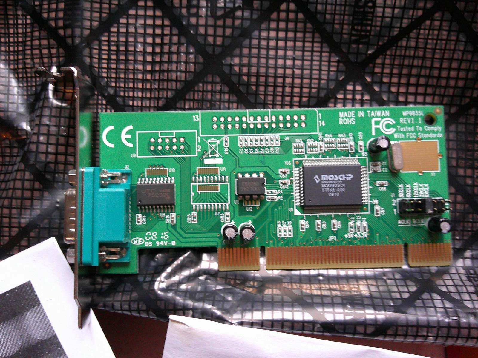 StarTech.com PCI1S550 Serial Adapter Card MP9835L REV 1.1