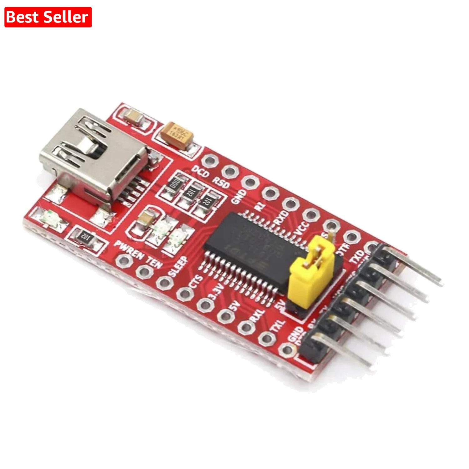 Single Port FT232RL Mini USB to TTL Adapter, Compact & Efficient 3.3V/5.5V