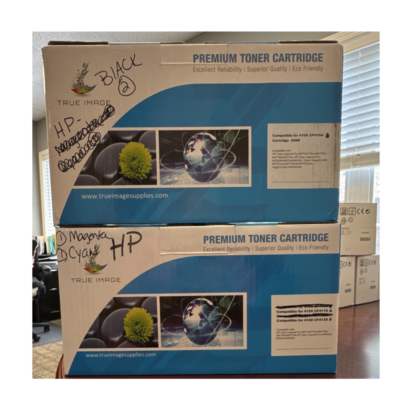 True Image Premium Toner Cartridge Set for HP 410A 410X Canon M477 M452 Laser