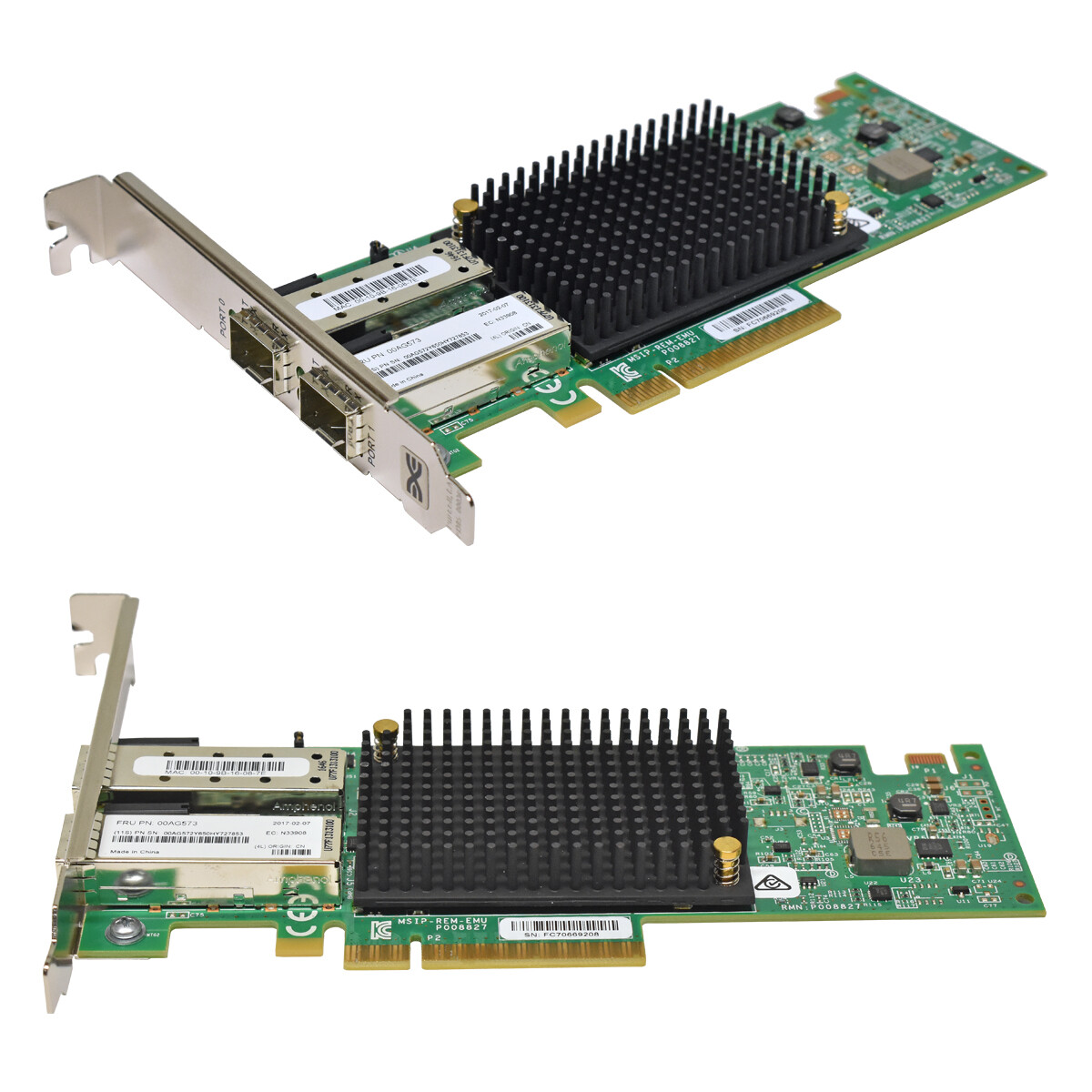 EMULEX IBM Lenovo 10G SFP+ Dual Port PCIe x8 Network Adapter 00AG573 FP