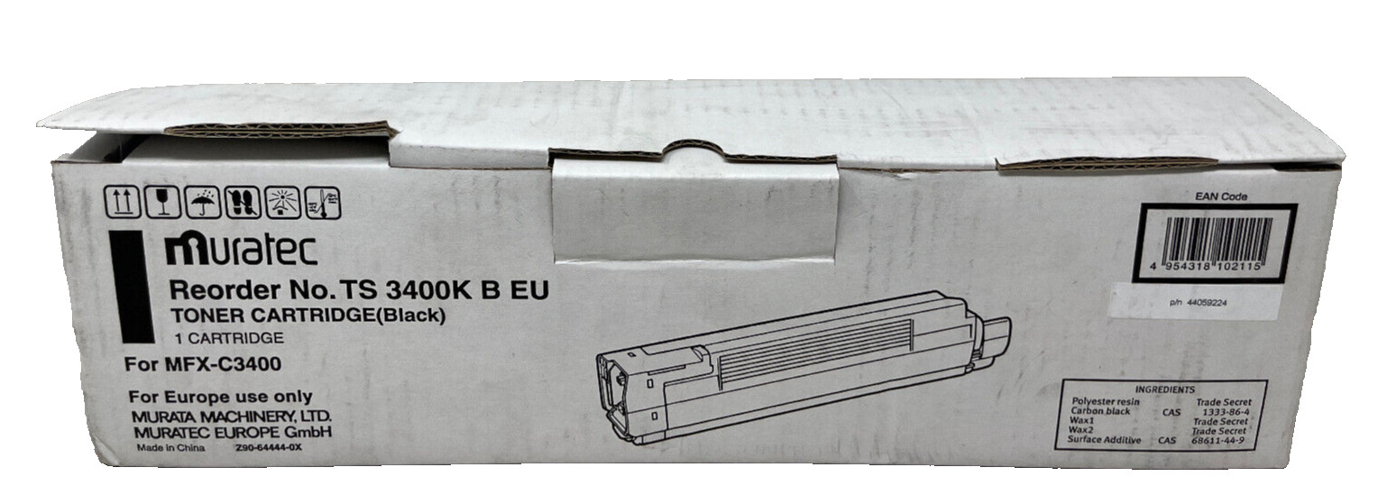 MURATEC 44059224 TS 3400K ORIGINAL BLACK TONER FOR MFX-C3400 [BOXED]
