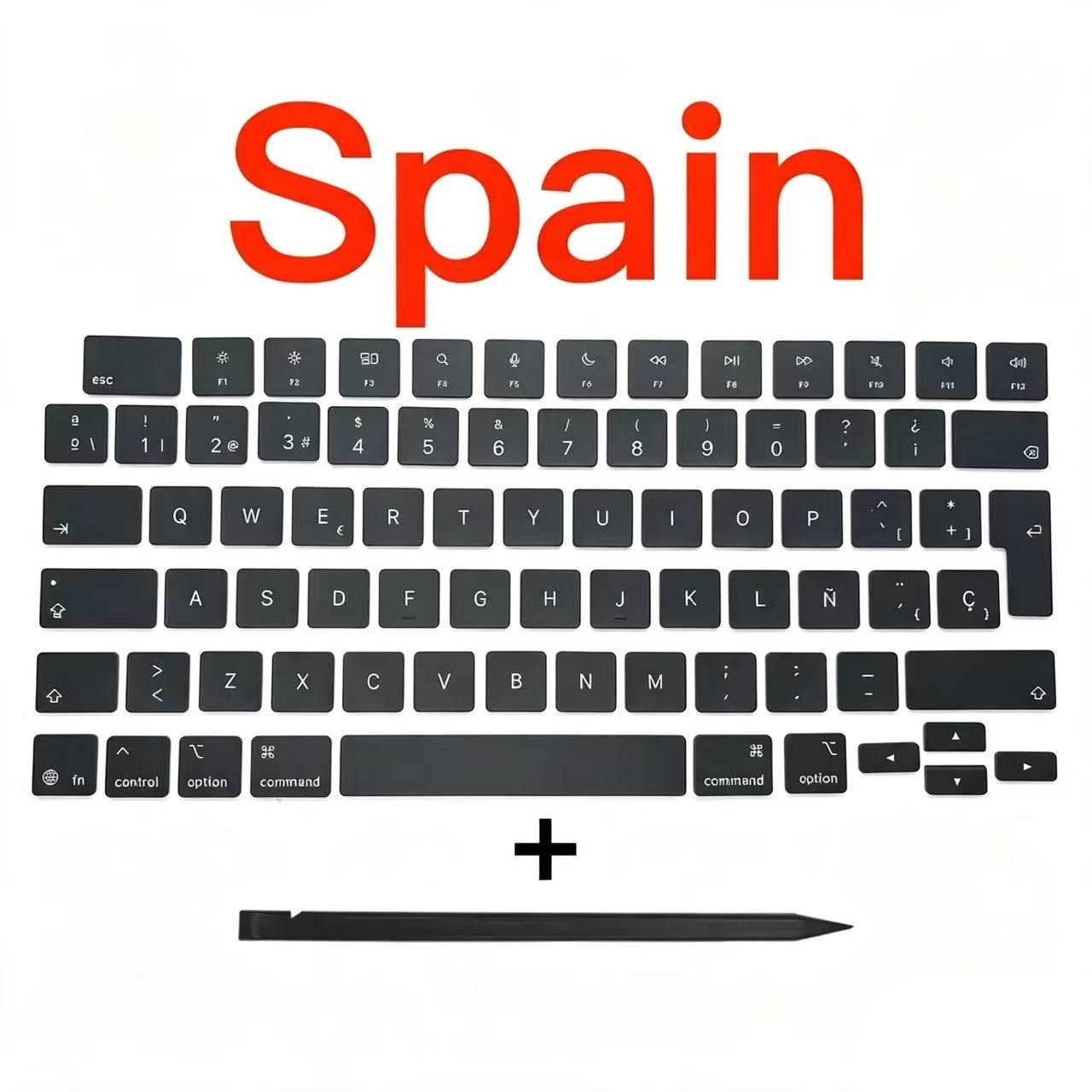 NEW Keycap Spain Black For MacBook Air 13.6" M5 A3449 EMC 8877 2026 Year