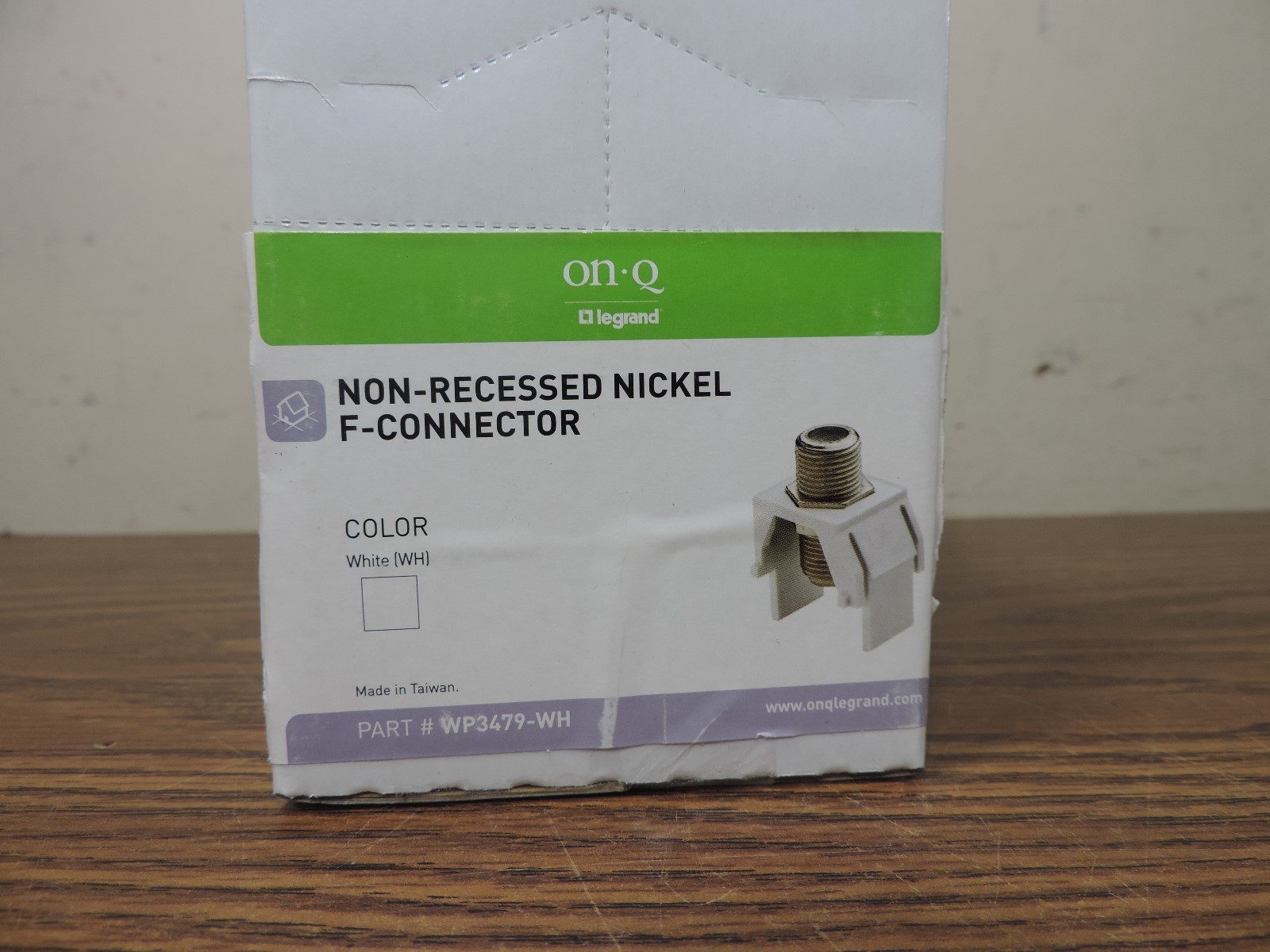 ON-Q legrand WP3479-WH Snap-In F-Connector, White Box of 20