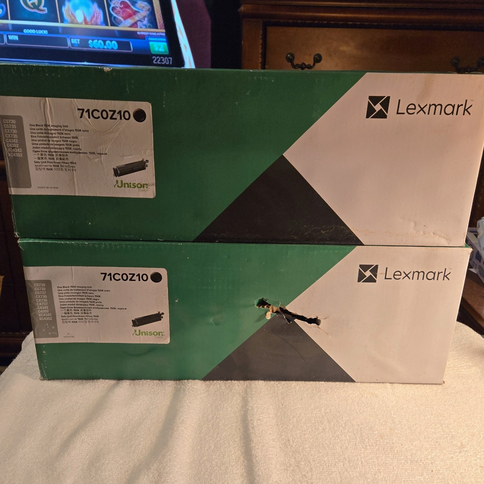 2 Boxes Lexmark 71C0Z10 Black Drum Imaging Unit 150K for CS730 CS735 CS737 CX730