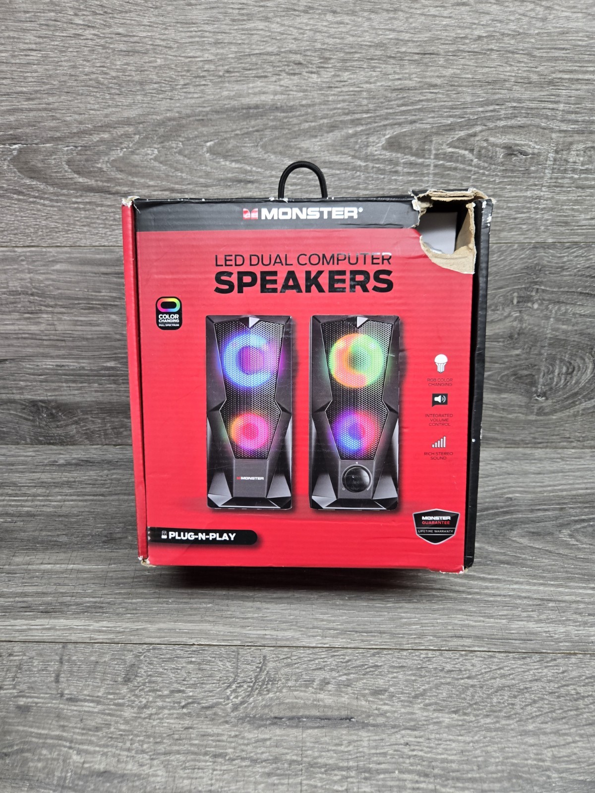 Monster USB-A Powered Gaming Speakers With LED 2 Pack