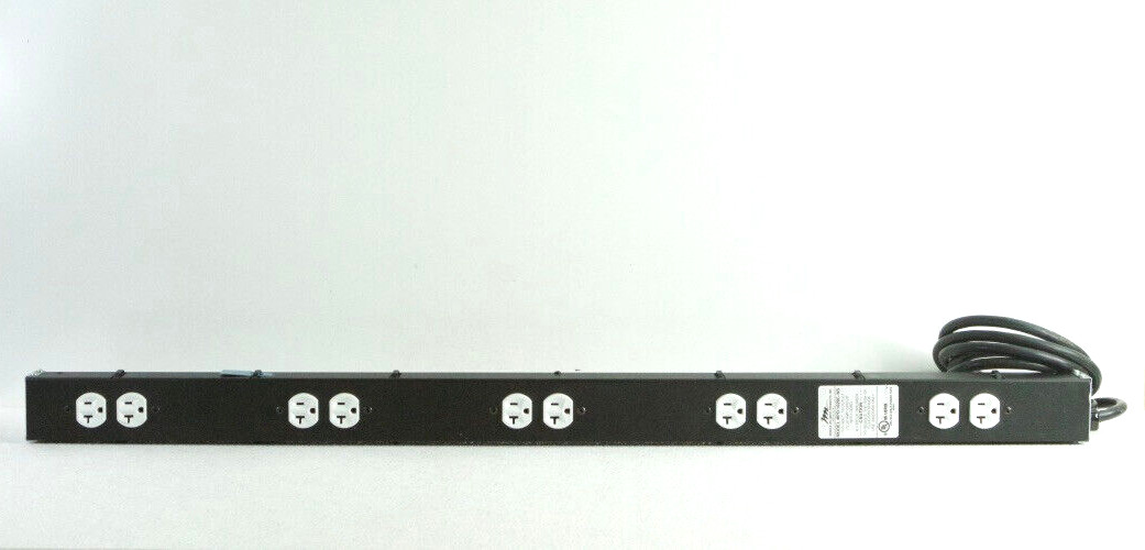 Middle Atlantic PD-1020C-NS 10 Outlet, Single 20 Amp Circuit Thin Power k980