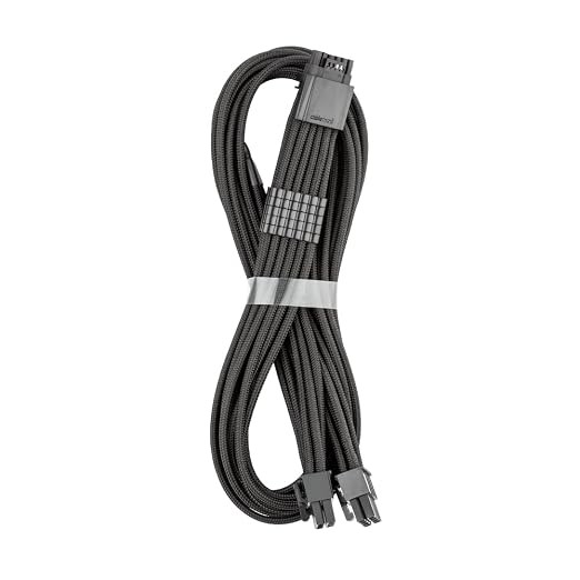 CableMod RT-Series Pro ModMesh Sleeved 12V-2x6 12VHPWR 90° StealthSense PCIe...
