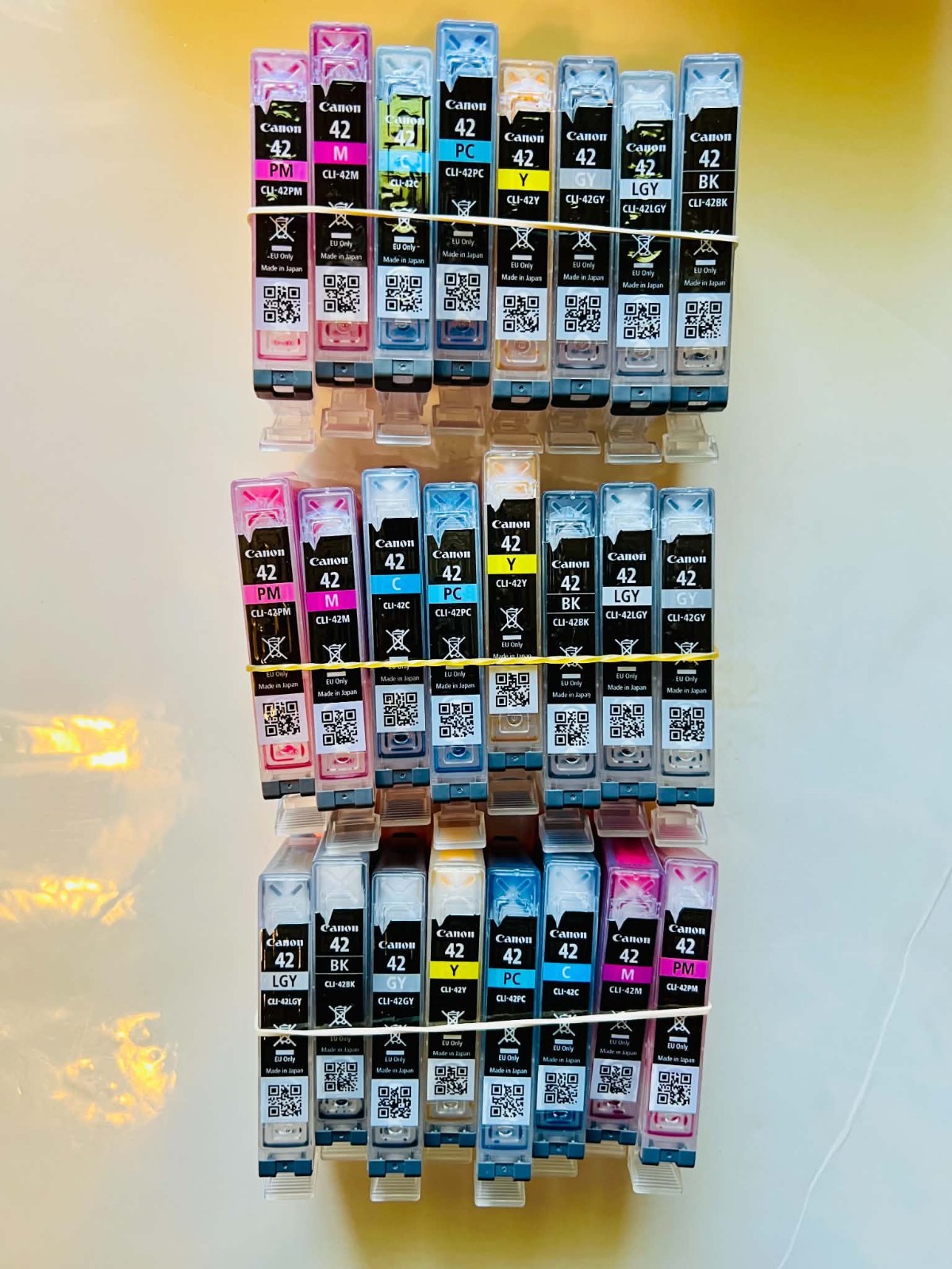 Genuine Canon CLI-42 EMPTY Ink Cartridges – 3 Full Sets / 24 Ttl – PIXMA PRO-100