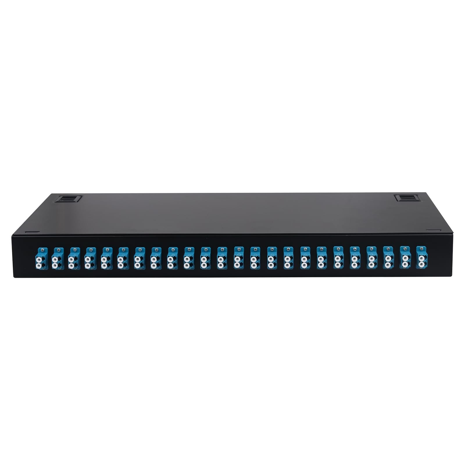 LC-SM 24 Duplex 48 Port Rack Mount Enclosure Box with Splice Tray Singlemode ...