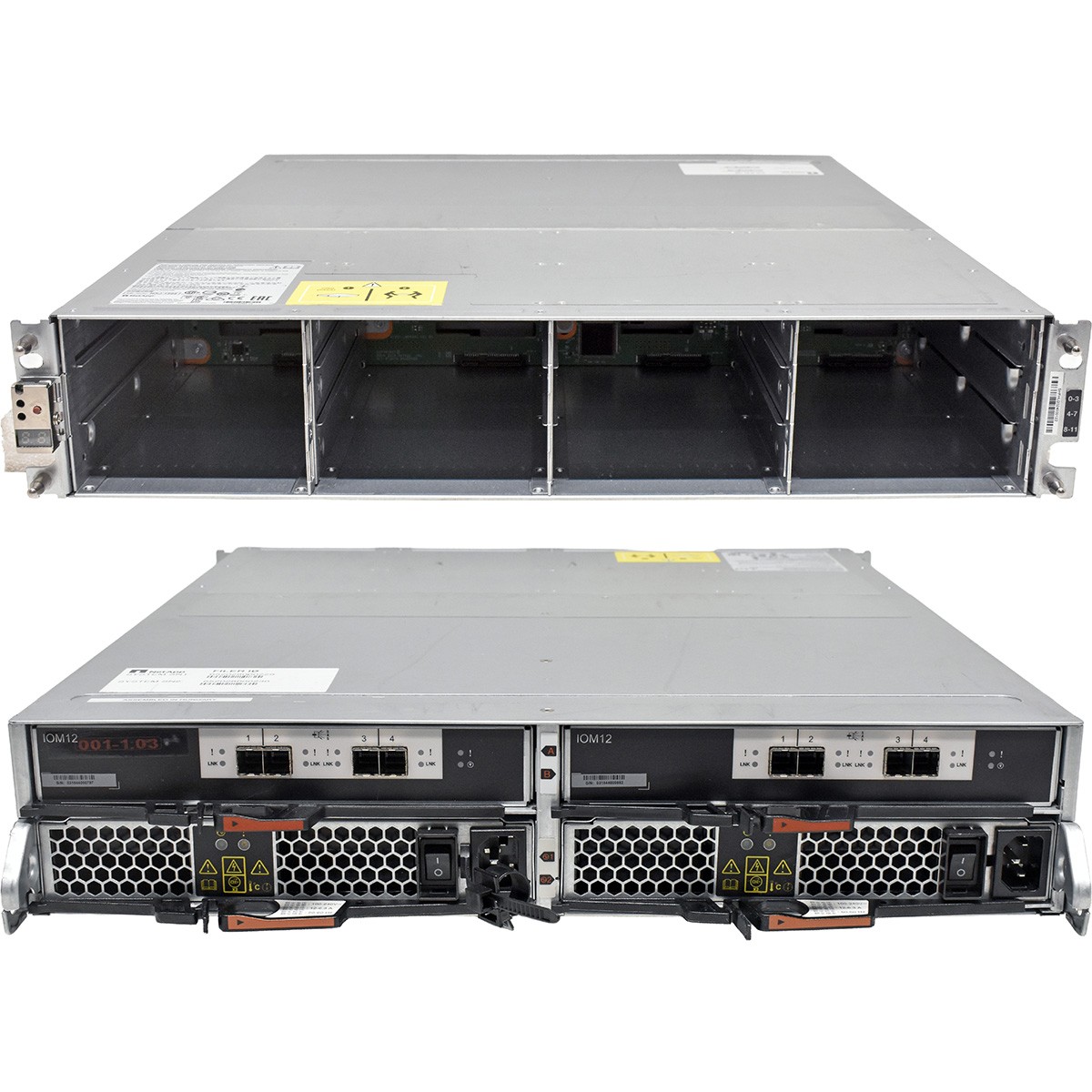 NetApp DS212C NAJ-1502 Expansion Shelf Disk 12x LFF 2xControllers IOM12 111-0...