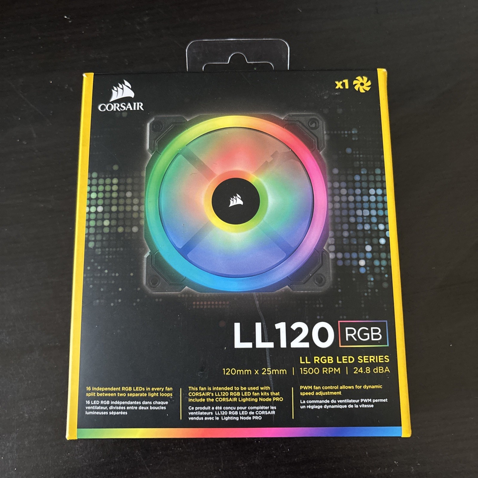 Corsair LL120 RGB 120mm Dual Light Loop RGB LED PWM Fan CO-9050071-WW Open Box
