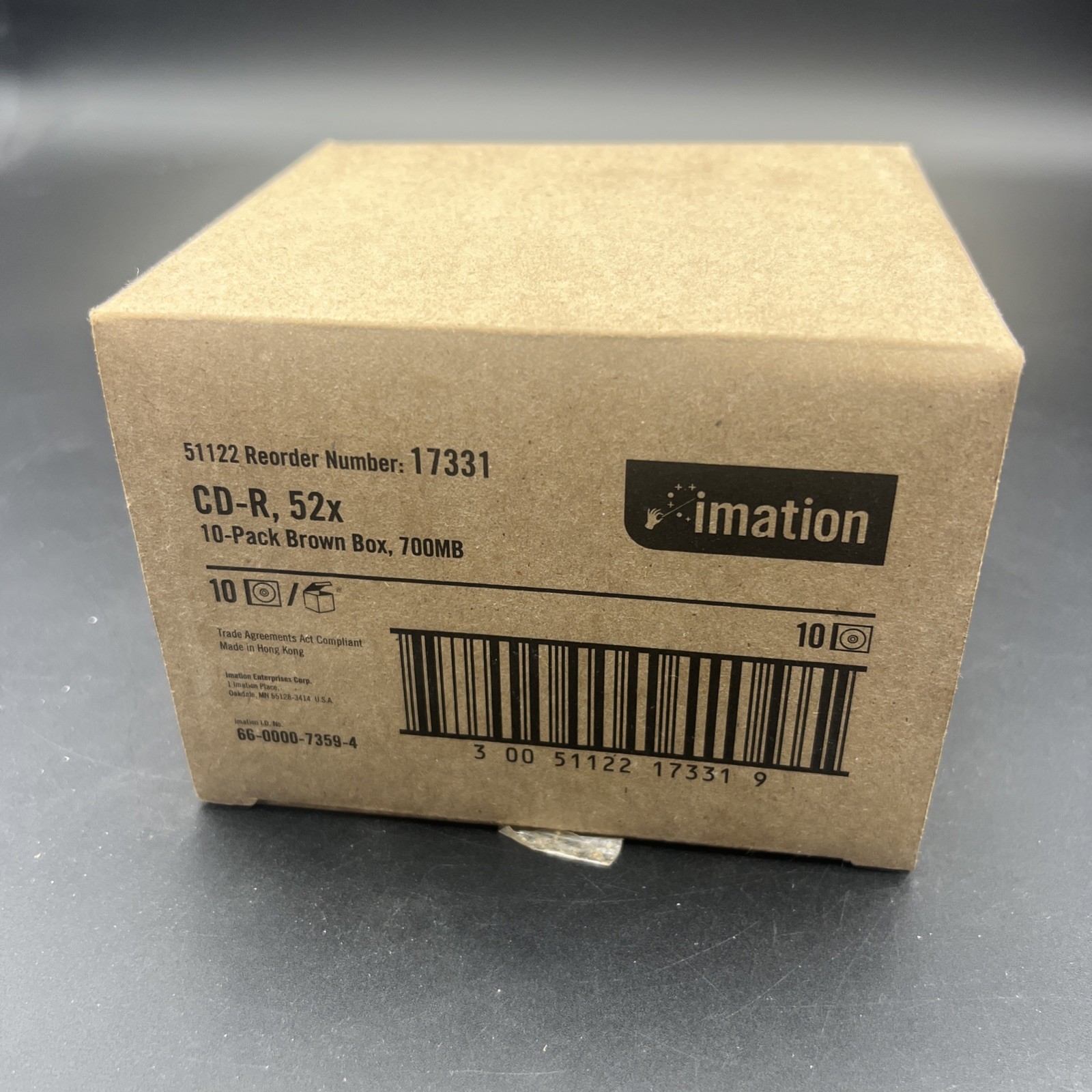 Imation Business Select CD-R 80 MIN/700MB 10-Pack 1x-52X New Old Stock