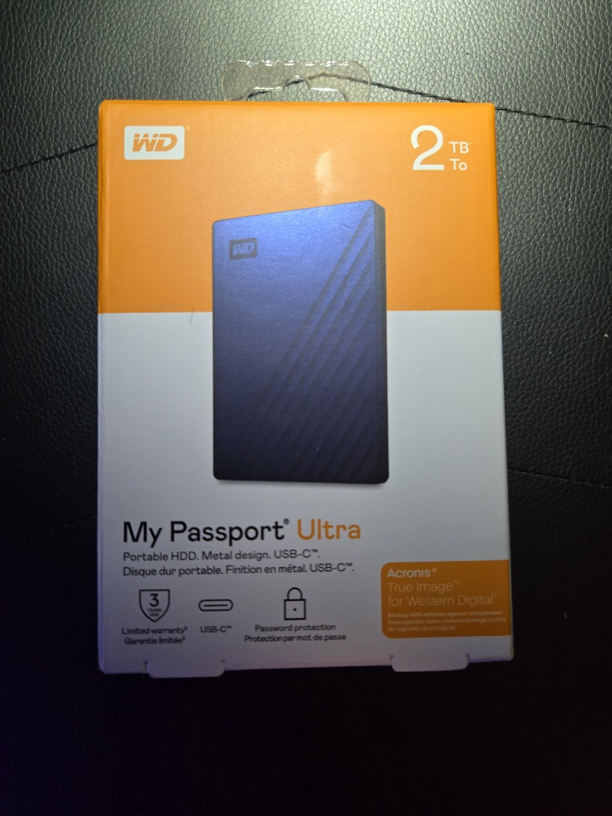 WD My Passport Ultra 2TB Portable External HDD USB-C Metal Design Silver
