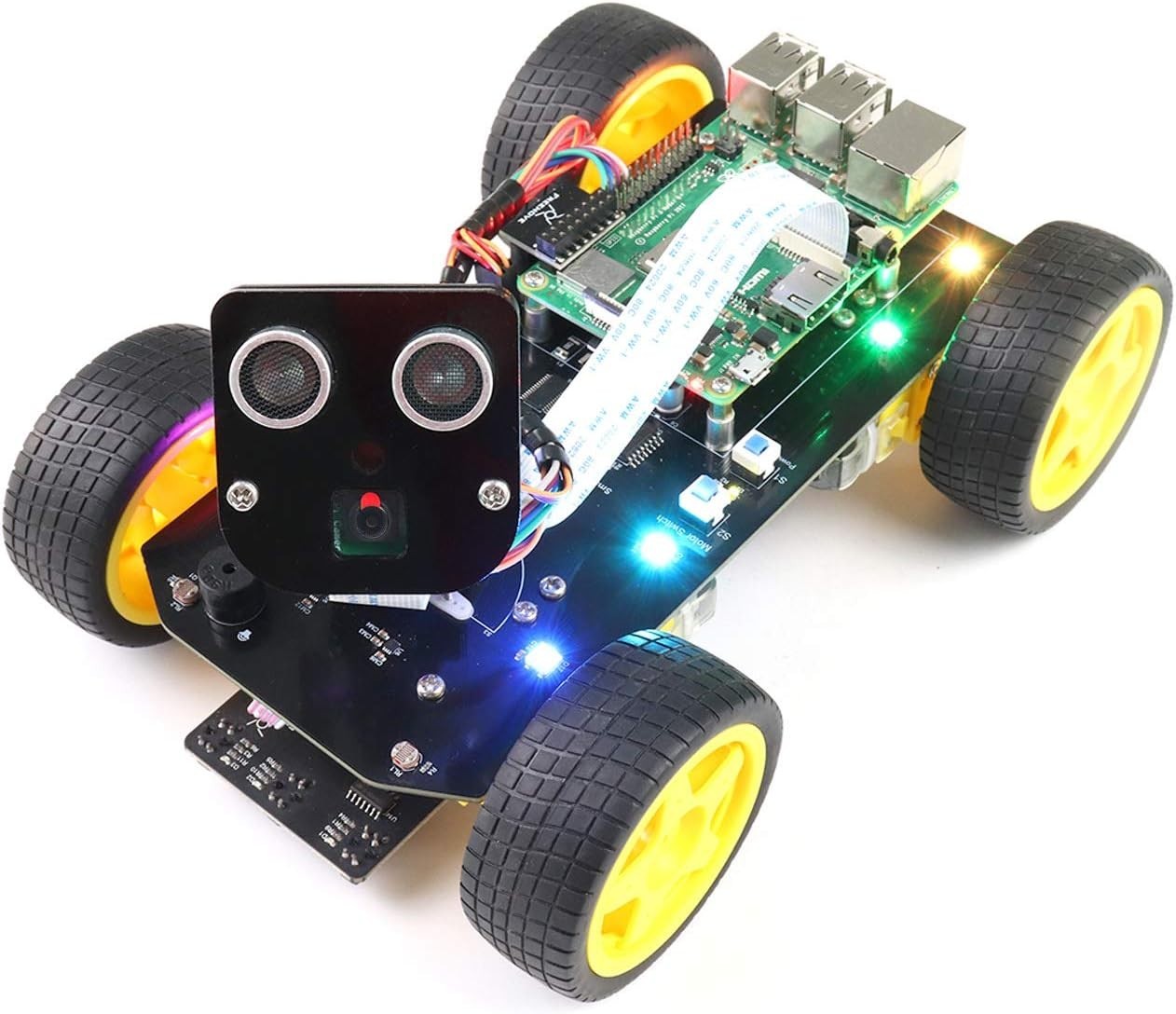 Raspberry Pi Compatible 4WD Smart Car Kit with Face Tracking & Remote Control