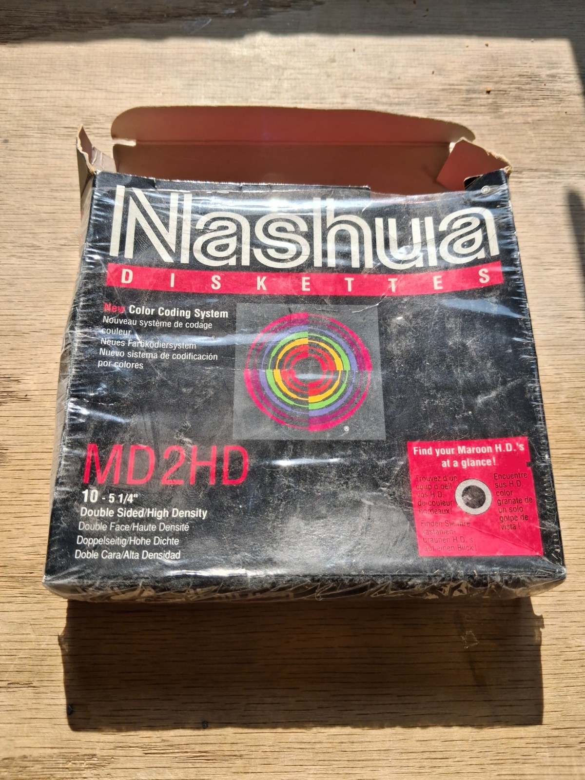 NASHUA DISKETTES  10 5 1/4" MD2HD COLOR CODED SYSTEM DOUBLE SIDED 