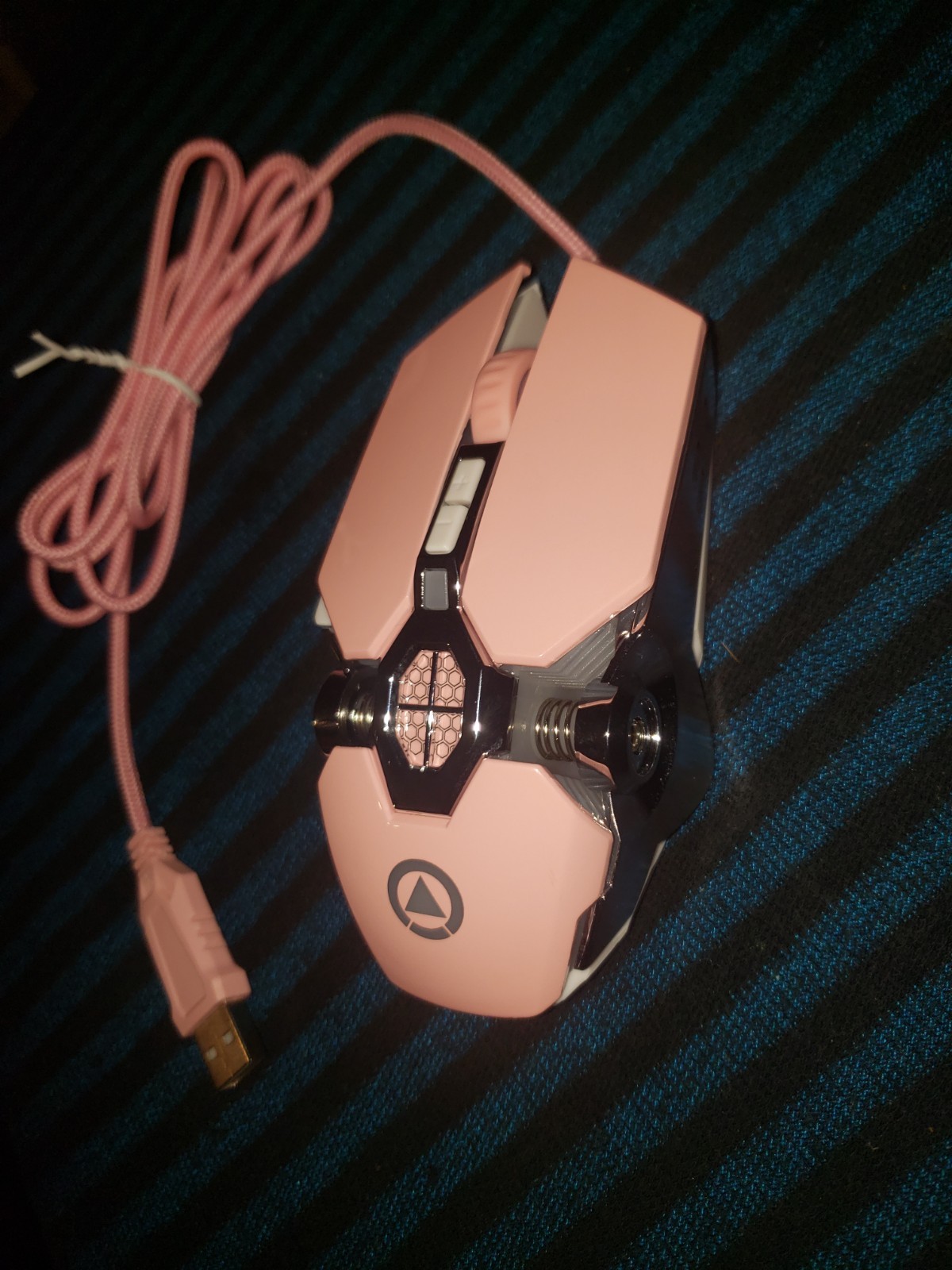 Ghost Shackles-Pink Mute G30S 7-Key Gaming Mouse RGB Breathing Lights