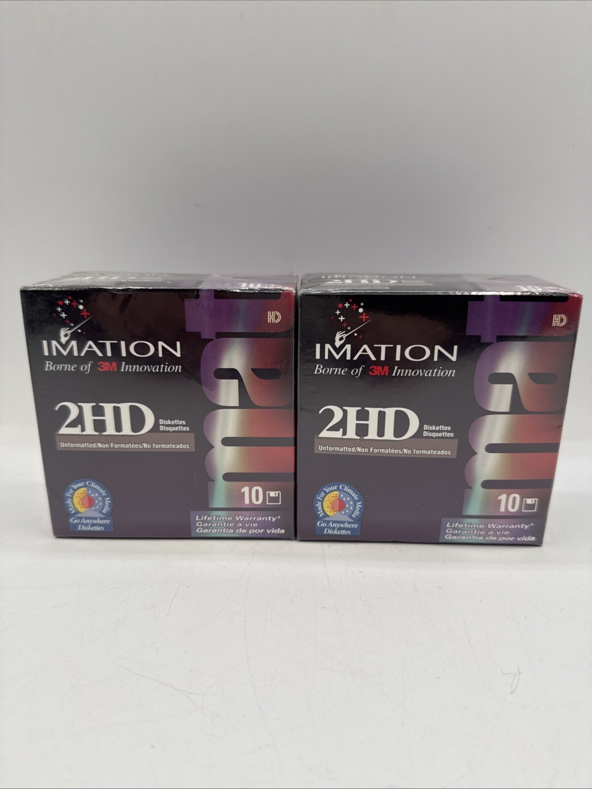 Imation 2HD 3M Floppy Discs 3.5" 2.0 MB Diskettes 20 Pack IBM Formatted SEALED