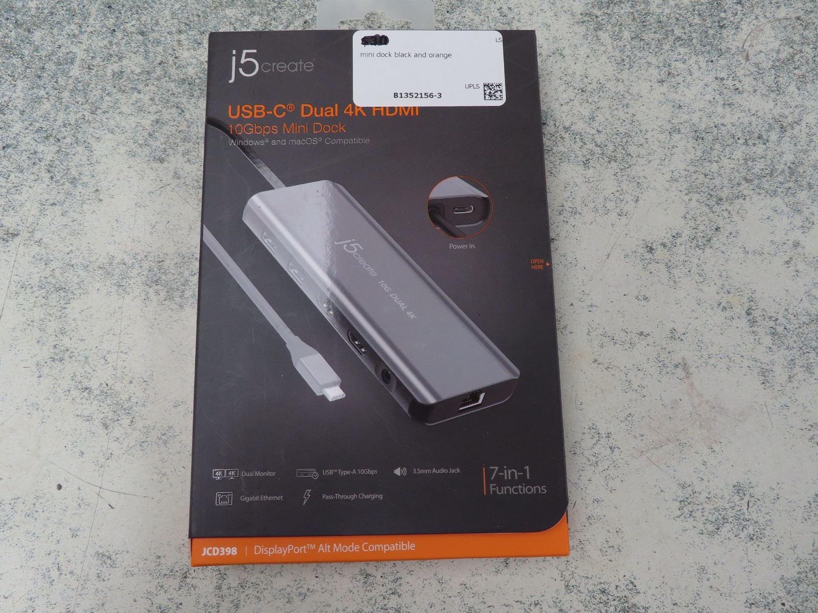 J5 Create USB-C Dual 4K HDMI 10Gbps Mini Dock- NEW