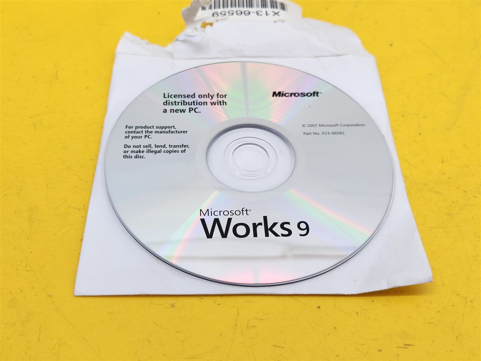 ⭐️⭐️⭐️⭐️⭐️ Microsoft Works 9 Installation Software CD X13-66561