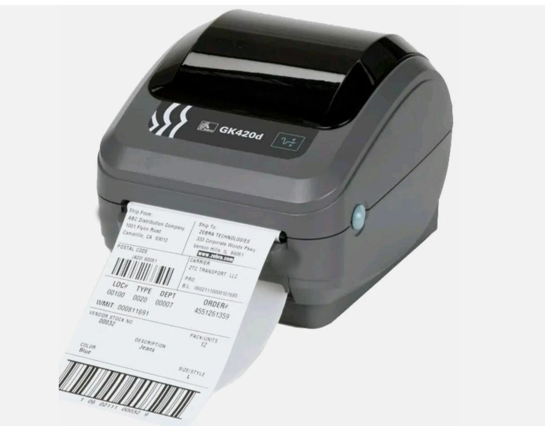 Zebra GK420d Thermal Label Printer LAN Ethernet Network USB USPS eBay Shipping