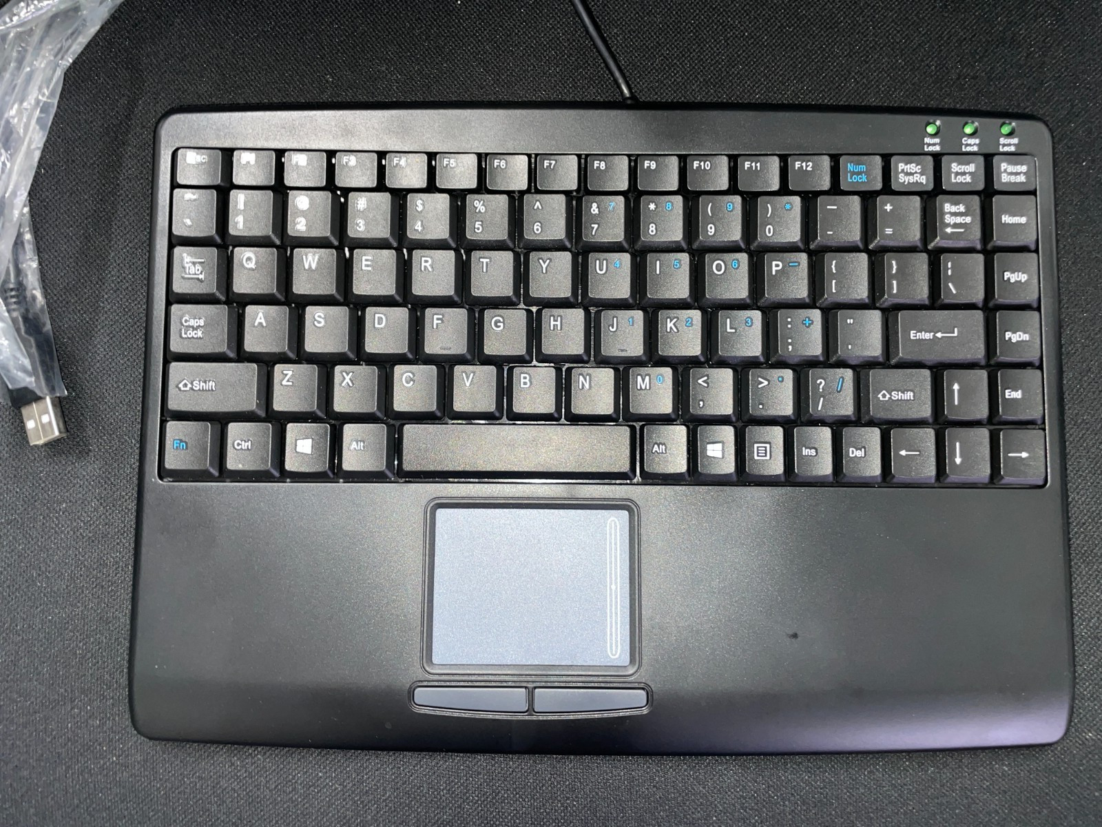 Adesso AKB-410UB Mini USB Keyboard w/ Touchpad – 88 Keys, Compact