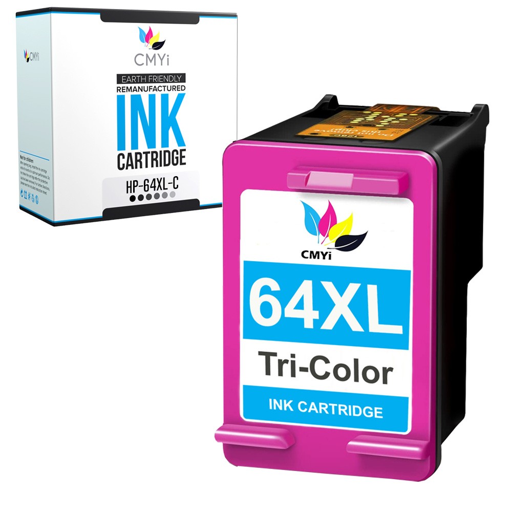 1PK CMYi Replacement 64XL Color Ink Cartridge for HP ENVY Photo 6234 6252 6255