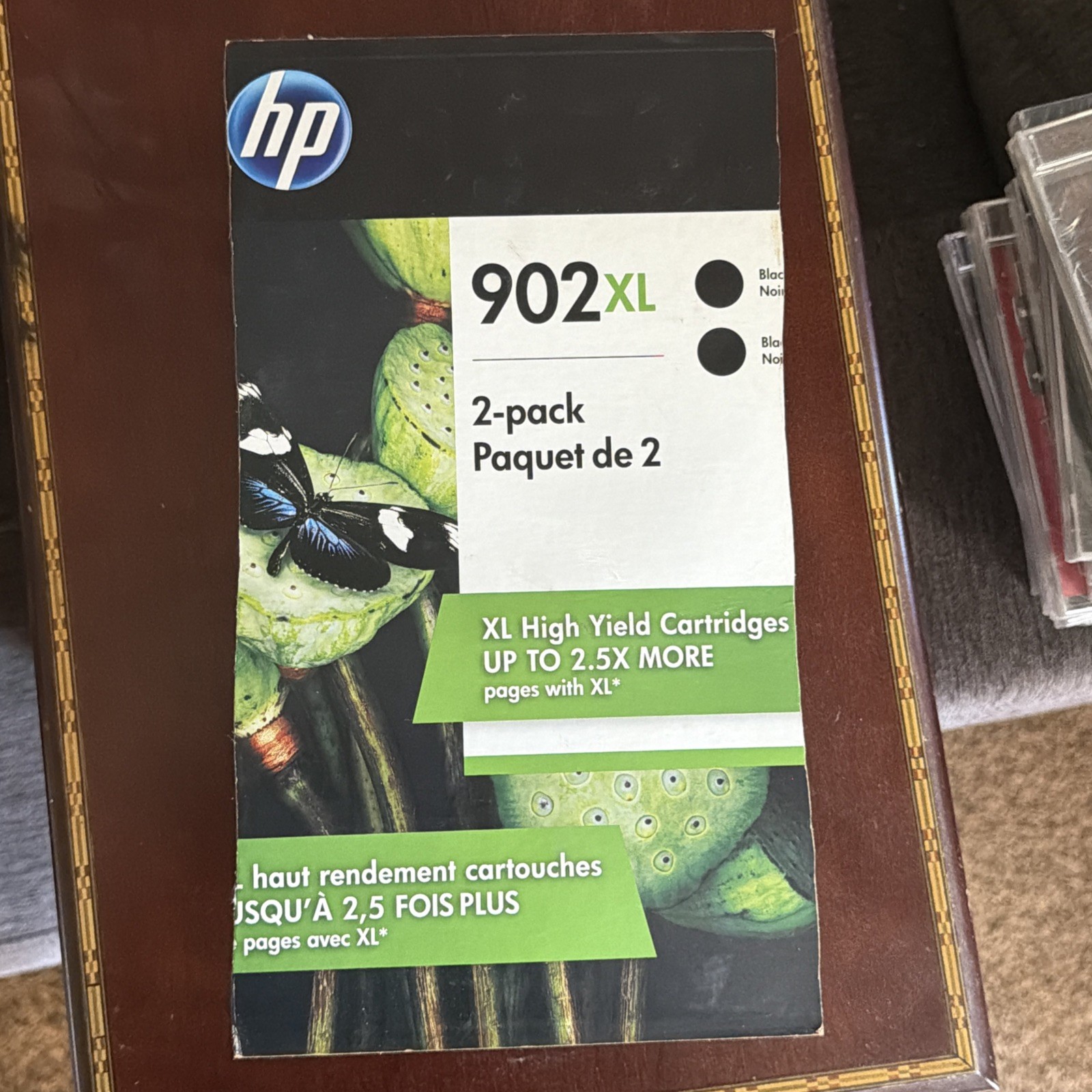 HP 902 XL Black High Yield Ink Cartridge - OEM Genuine HP - Set of 2 - Exp 1/23