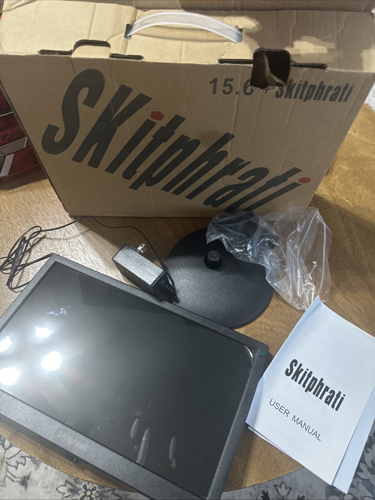 SKitphrati 15.6 Inch Small PC Monitor, FHD VA 1080P Desktop Display with 1920...