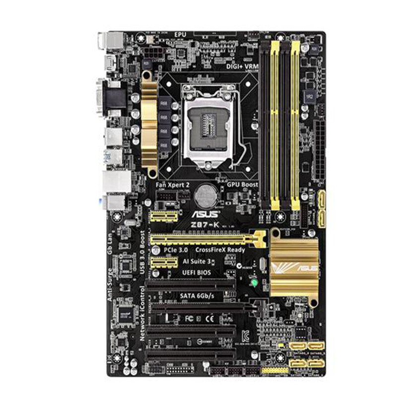 For Asus Z87-K Desktop Motherboard LGA1150 USB3.0 DDR3 ATX 32GB