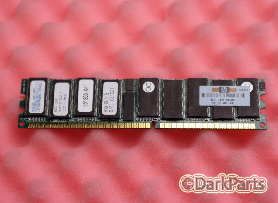 HP Compaq Server Memory RAM 1GB PC2100R 351200-041 HPQ261585-041SE