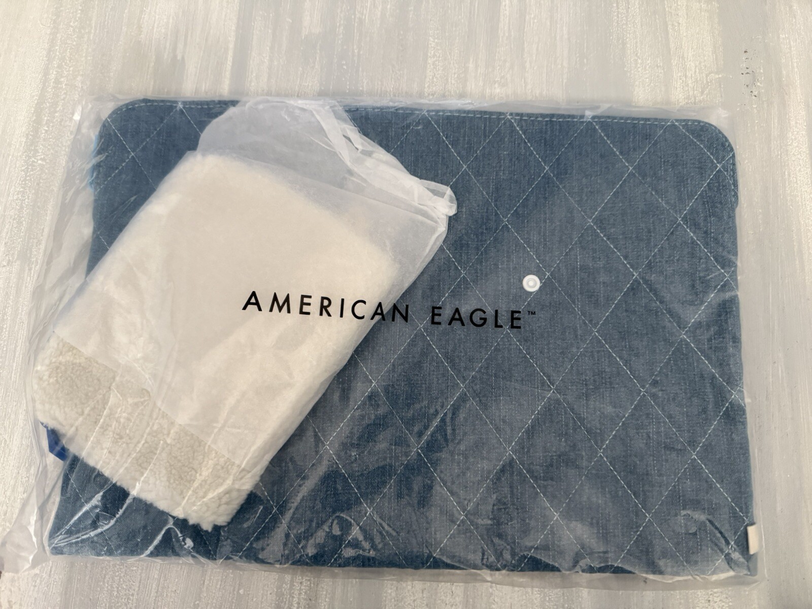 American Eagle Outfitters Laptop Sleeve with Removable Pen Pouch Denim AEO 1124