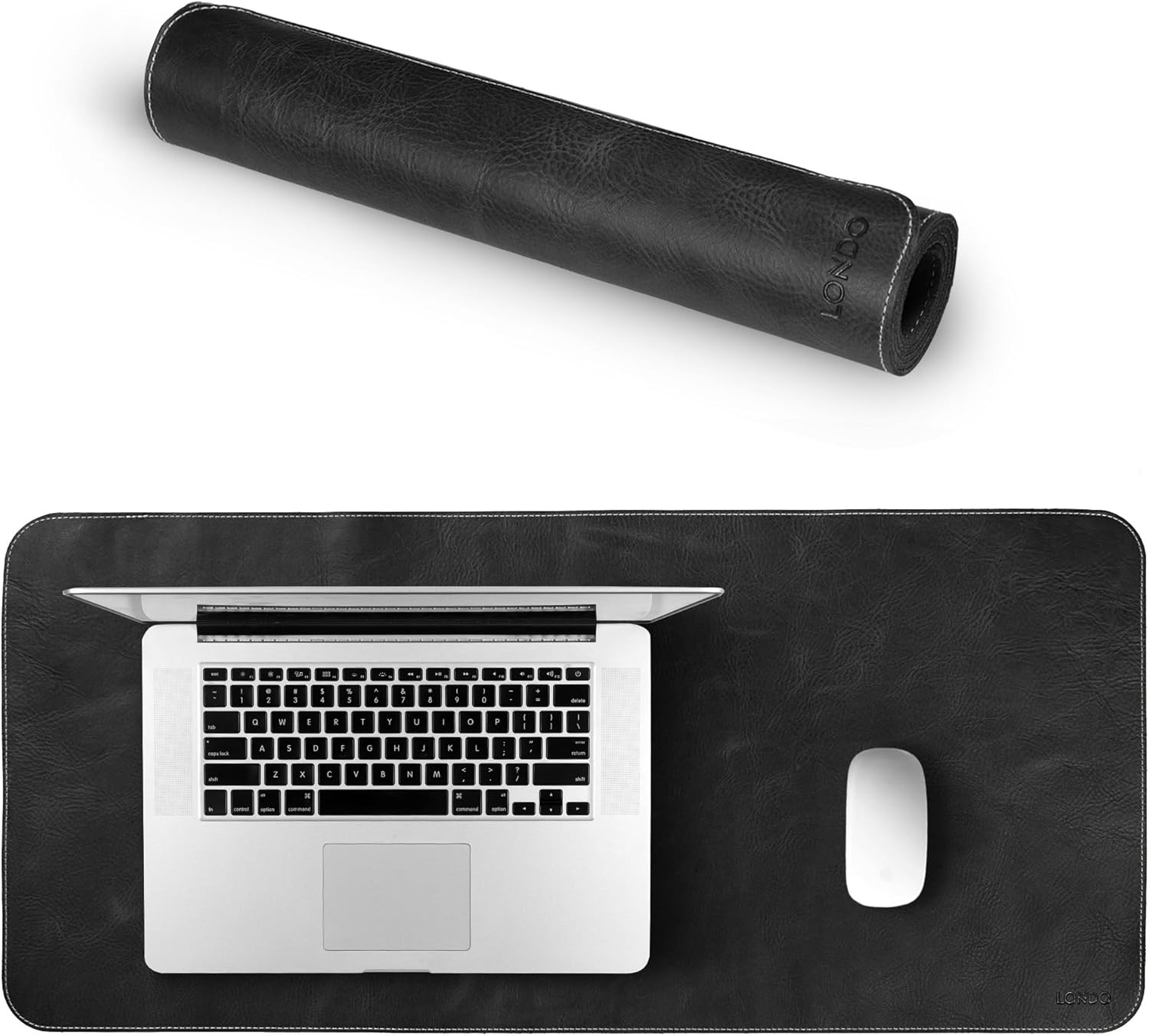 Top Grain Leather Extended Mouse Pad – Large Desk Mat for Office & Gaming, Smoot