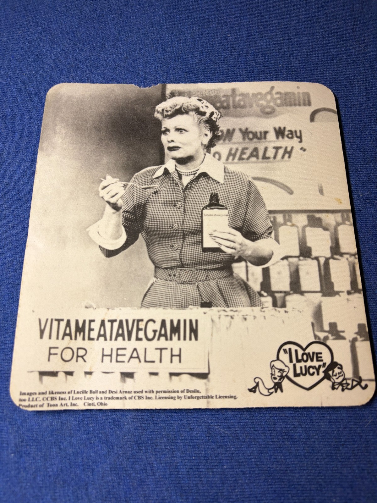 I Love Lucy Computer Mouse Pad White