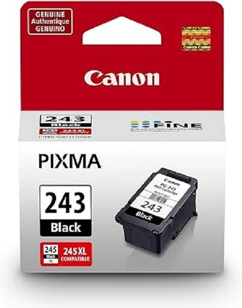 Canon PG-243 Black Ink Cartridge, Pigment-Based Ink