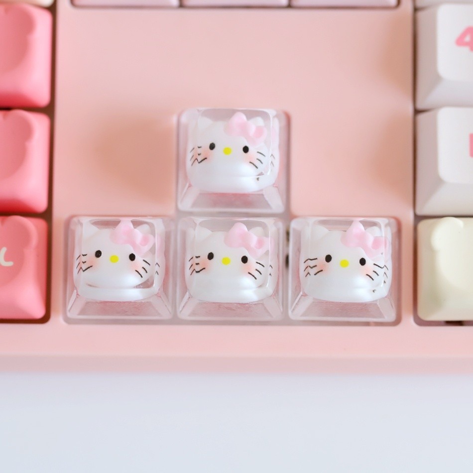 Kawaii Artisan Resin Keycap Handmade Custom MX Cherry Mechanical Keyboard