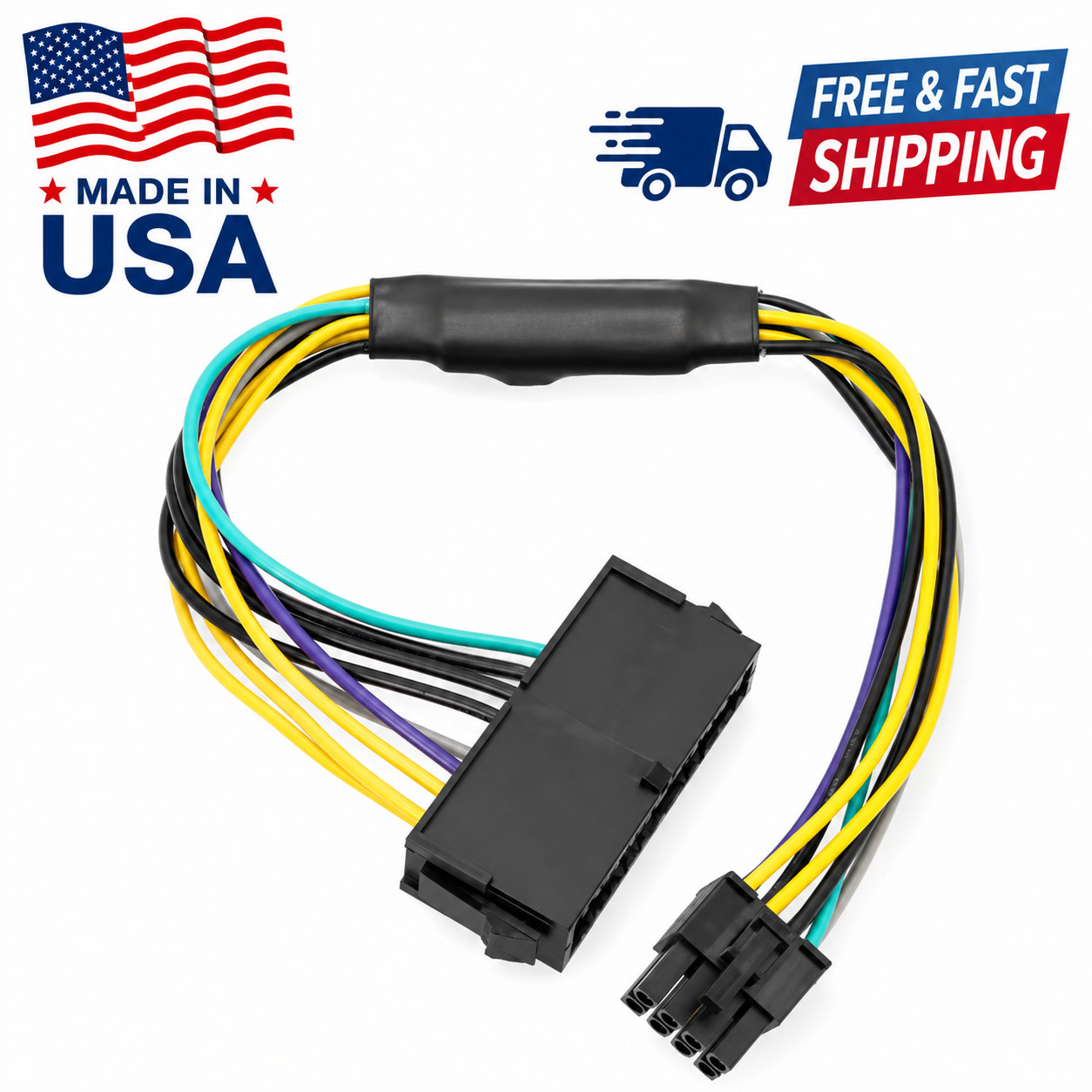 for Optiplex Power Cable ATX 24 pin to 8pin Cables 30CM Long Power Supply