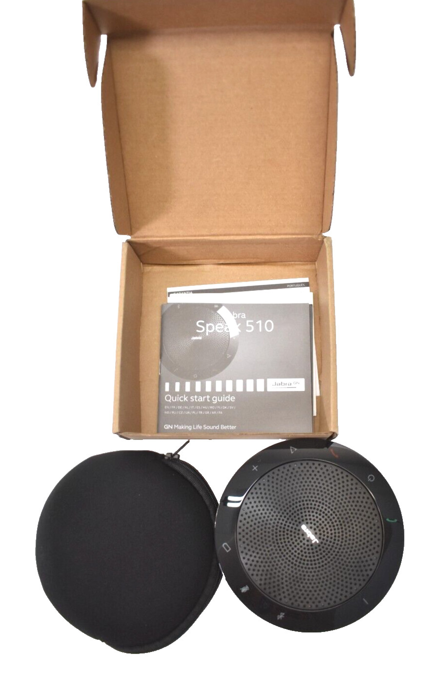 Jabra Speak 510 MS Portable Speaker For Music & Calls Black PHS002W 7510-109