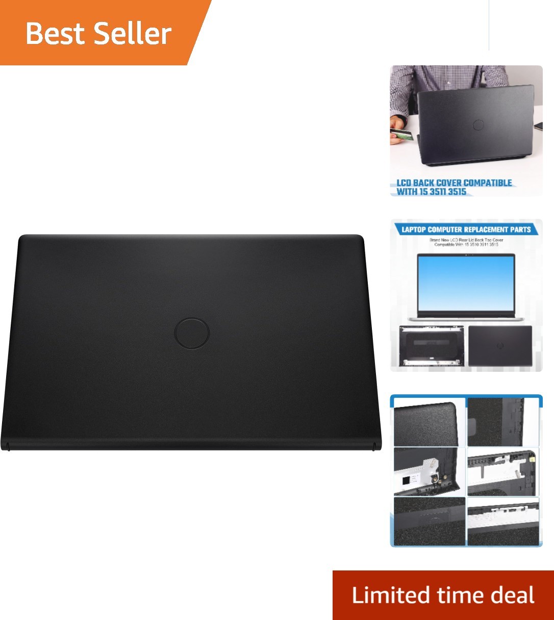 Robust Black Top Case Replacement for Inspiron 15 Models - Effortless Upgrade