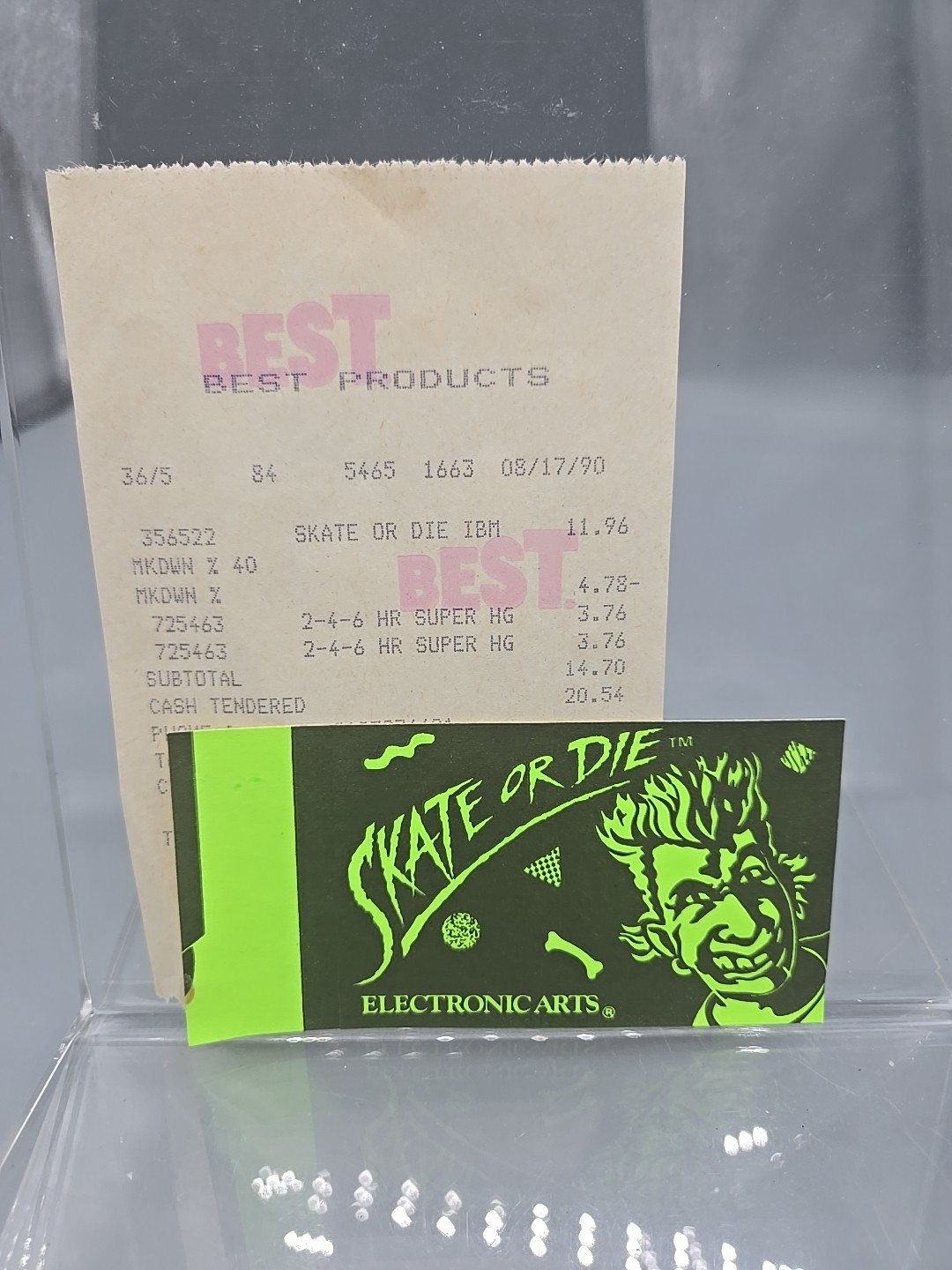 SKATE OR DIE 1988 EA Computer Game Electronic Arts Sticker 