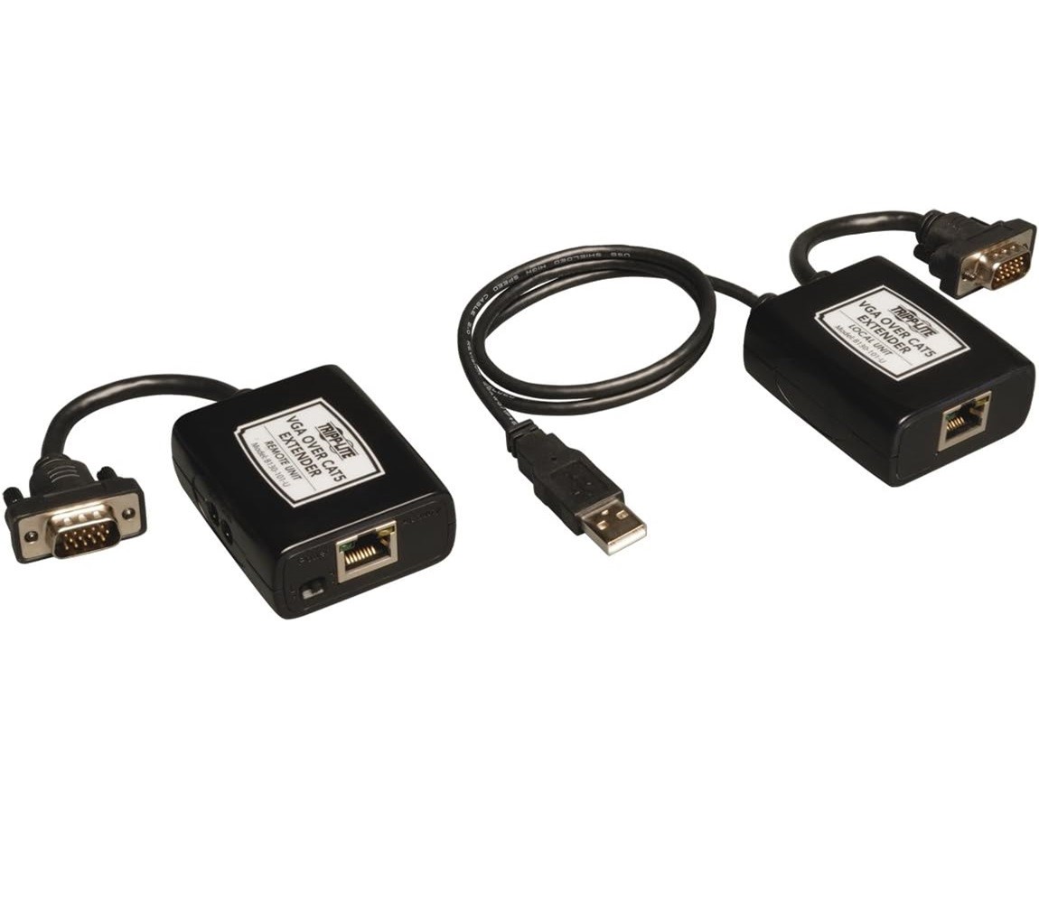 Tripp Lite B130-101-U VGA Over CAT5/6 Extender Kit, Transmitter/Receiver for