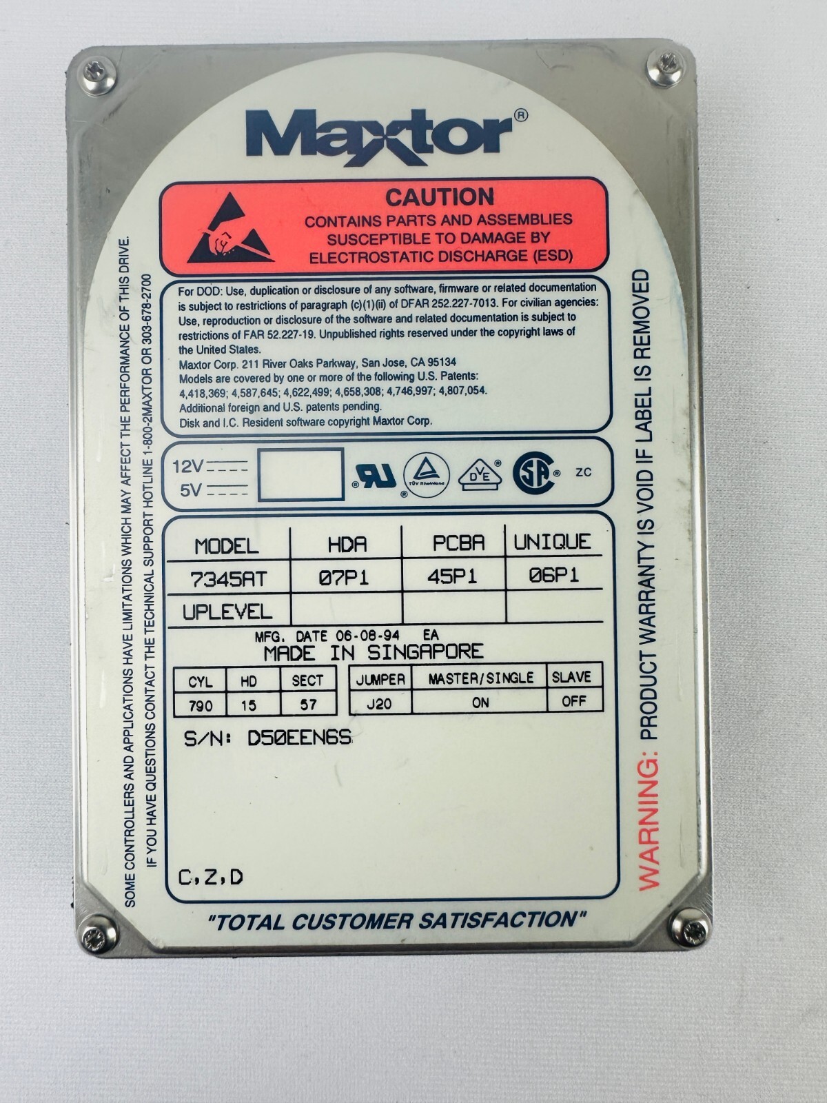 Maxtor 7345AT Hard Drive