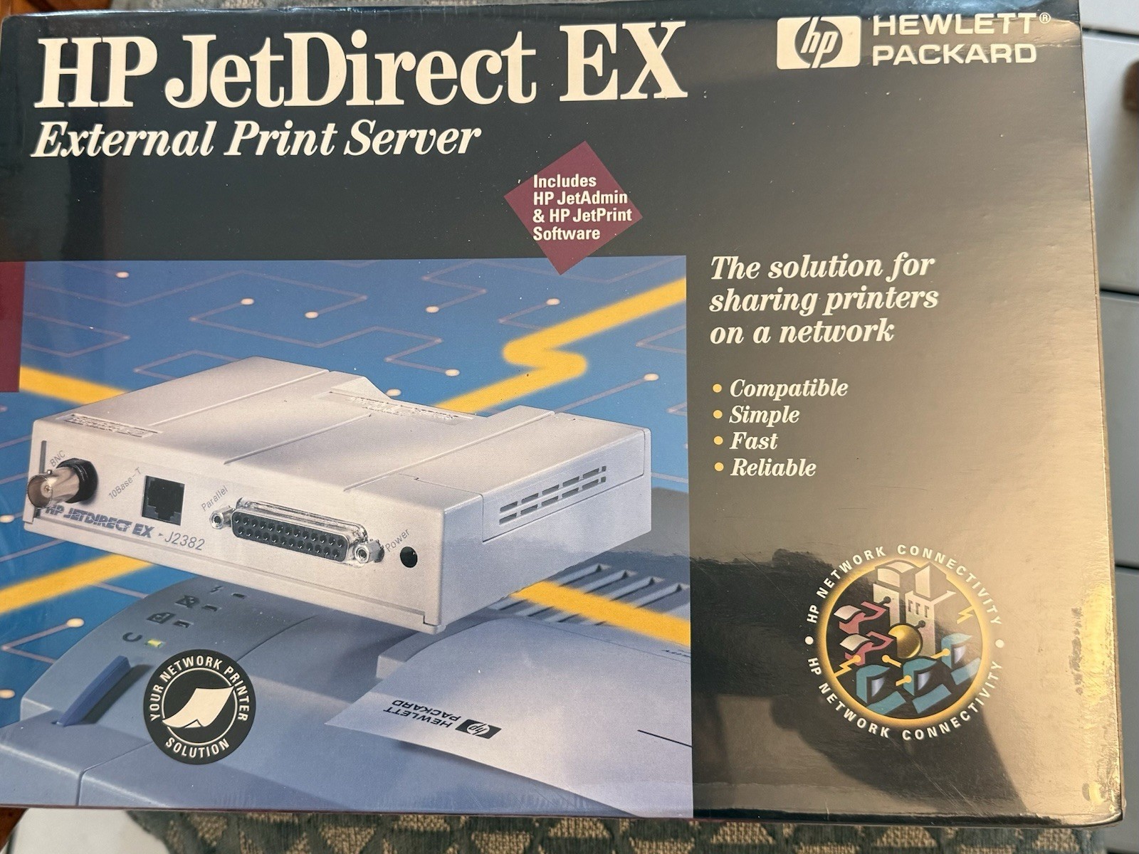 HP Hewlett Packard JetDirect EX Plus3 External Print Server J2382B NEW Sealed 