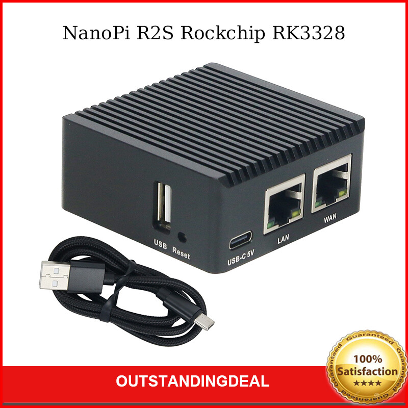 NanoPi R2S Rockchip RK3328 Mini Router Dual Gigabit Port 1GB SBC OpenWrt System#