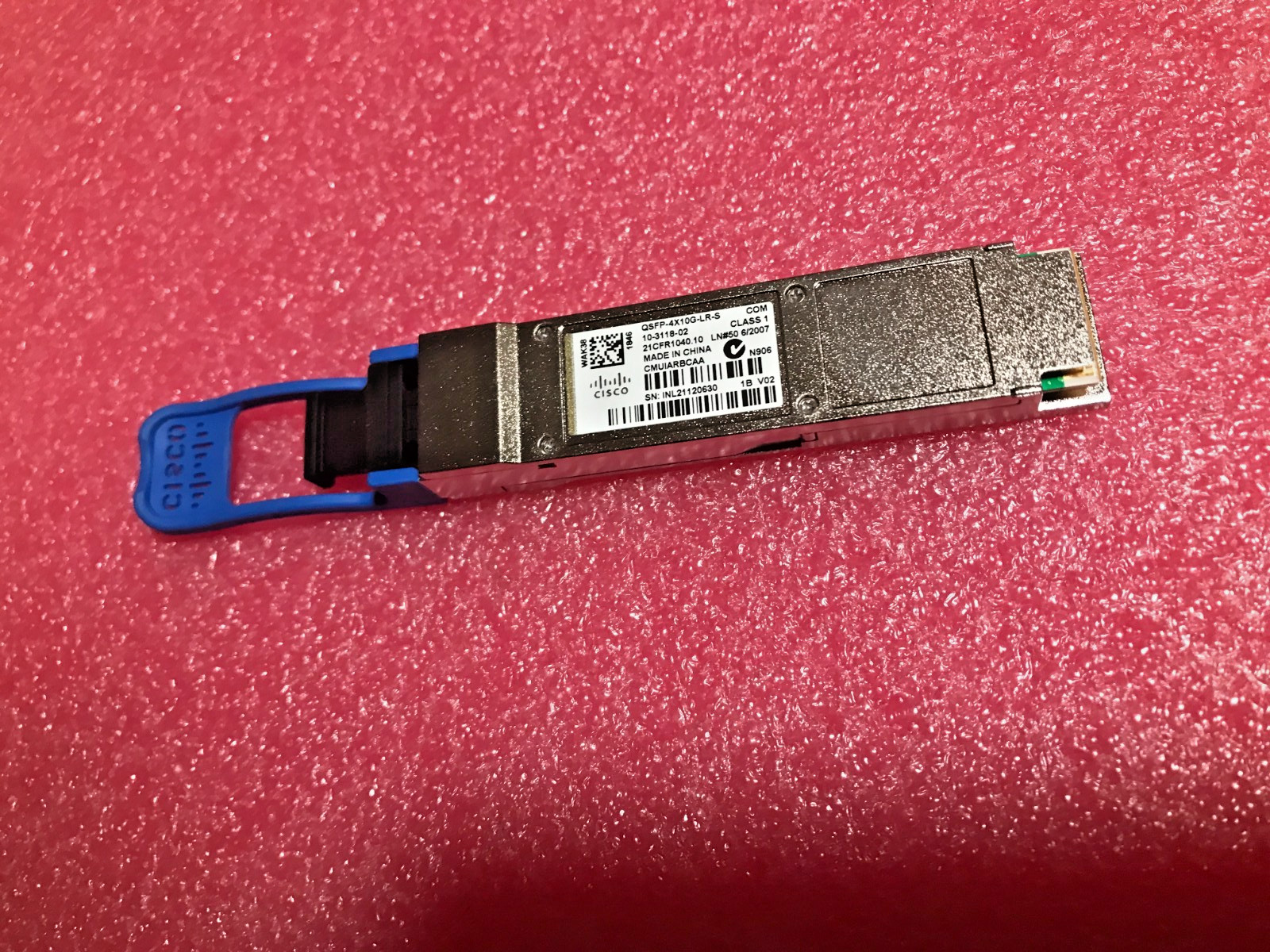 （1PC) Cisco QSFP-4X10G-LR-S 4x10GBASE-LR 1310nm 10km SMF QSFP Module