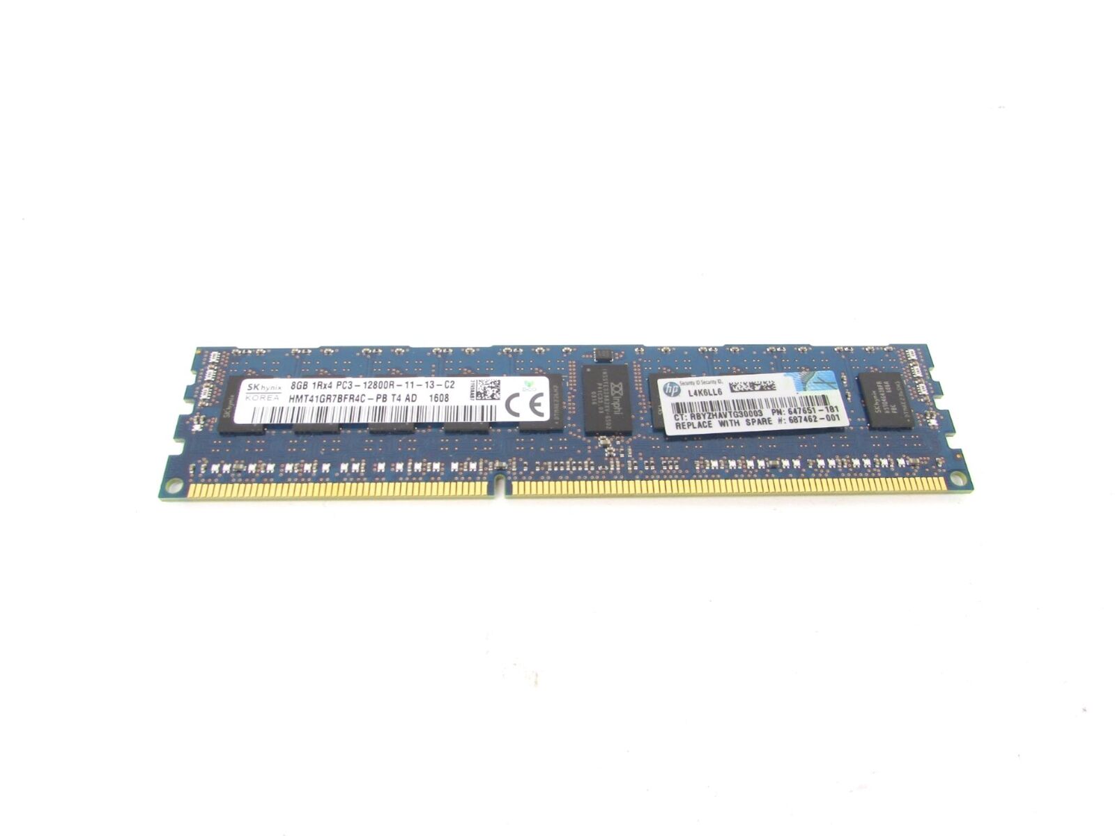 SK Hynix 8GB 1Rx4 PC3-12800R HMT41GR7BFR4C-PB T4 AD HP 647651-181 Server Memory
