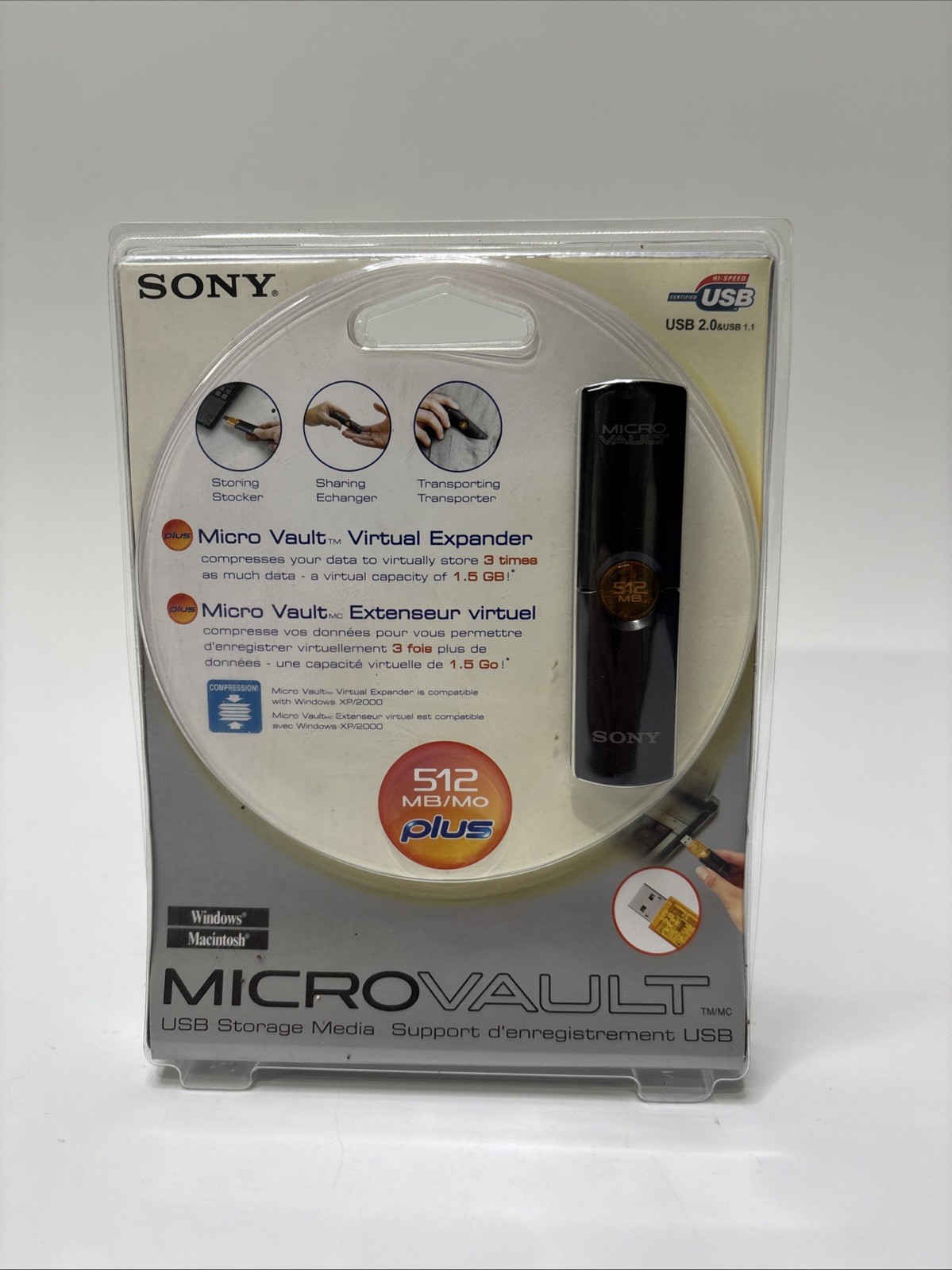 Vintage SONY MICRO VAULT USB 2.0 512MB Virtual Expander - New Sealed